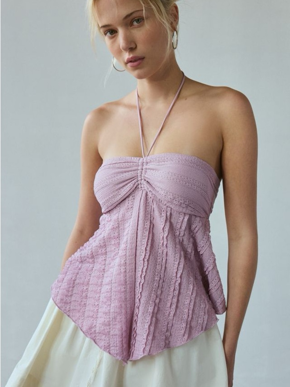 NWOT Urban Outfitters Eloise Convertible Tie Split-Front Tube Top